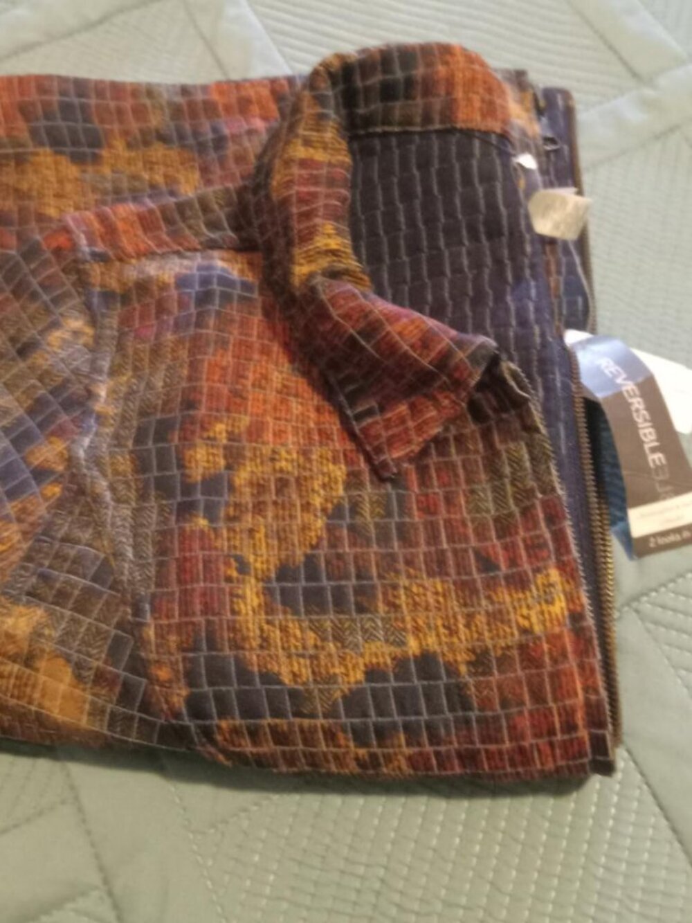 CJ Banks,  size 14W, Multicolored  dark blue, browns, oranges, yellows, reds